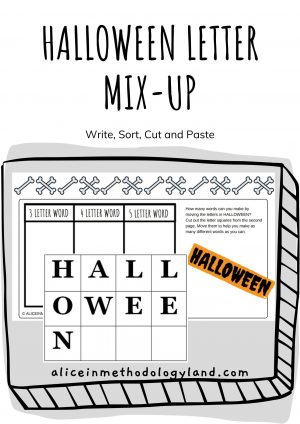 🎃Halloween Letter Mix-up - Write, Sort, Cut and Paste