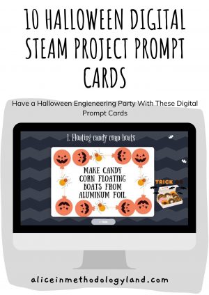 💻🎃10 Digital Interactive Halloween STEAM Project Prompt Cards