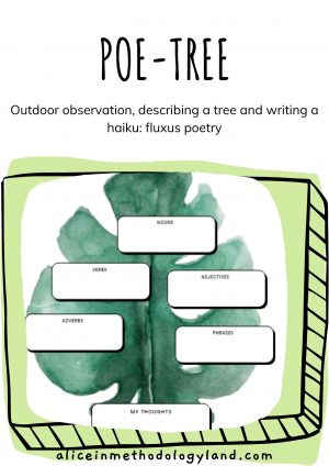 🌳♻️ POE-TREE: Outdoor Observation, Describing a Tree and Writing a Haiku: Fluxus Poetry