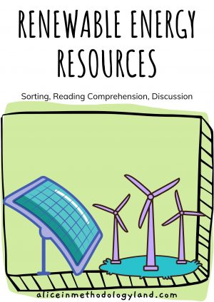 🌳♻️ Renewable Energy Resources: Sorting, Reading Comprehension, Discussion