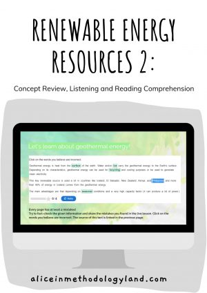 Renewable Energy Resources 2: Concept Review, Listening and Reading Comprehension