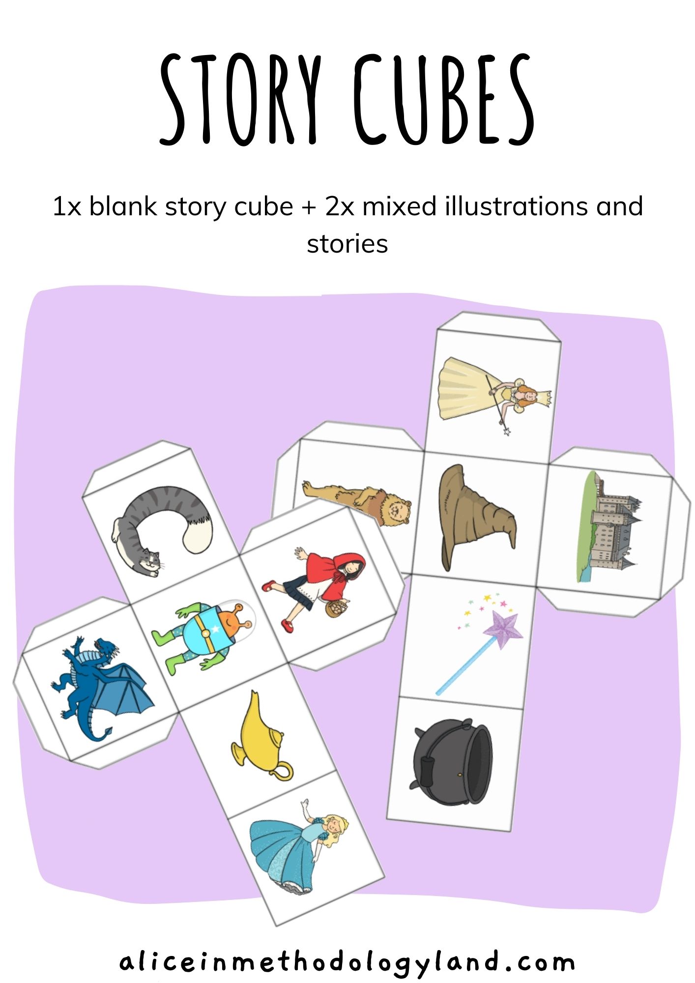 Story Cubes 1x Blank And 2x Mixed Characters ⋆ Discover Methodologyland